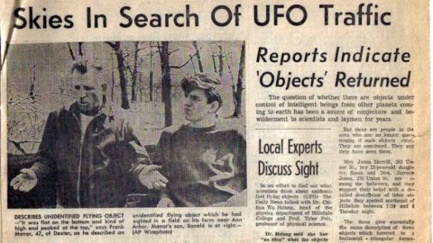 OZN observat, explicat ca fiind un balon de cercetare in Westfall, 1966